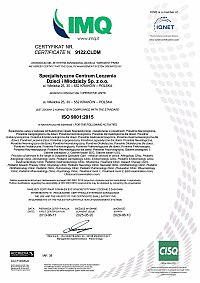 Certyfikat ISO 9001:2008
