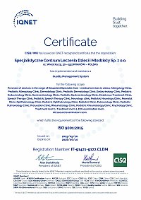 Certyfikat ISO 9001:2008